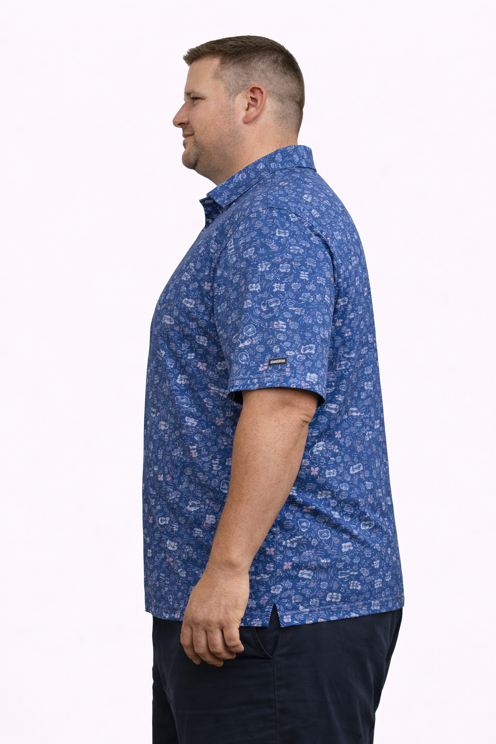 5 Par Draw (Blue Mens Golf Shirt)