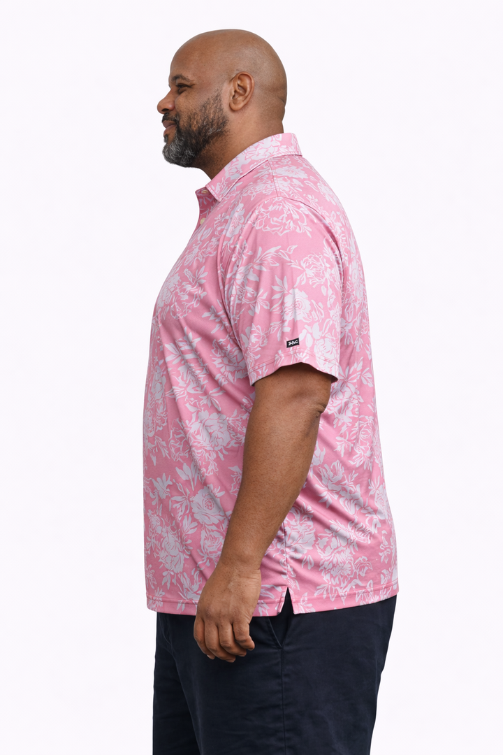 Pretty in Pink (Mens Pink Golf Shirt)