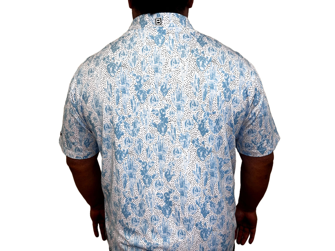 Playing from the Blues (Mens White Golf Shirt)