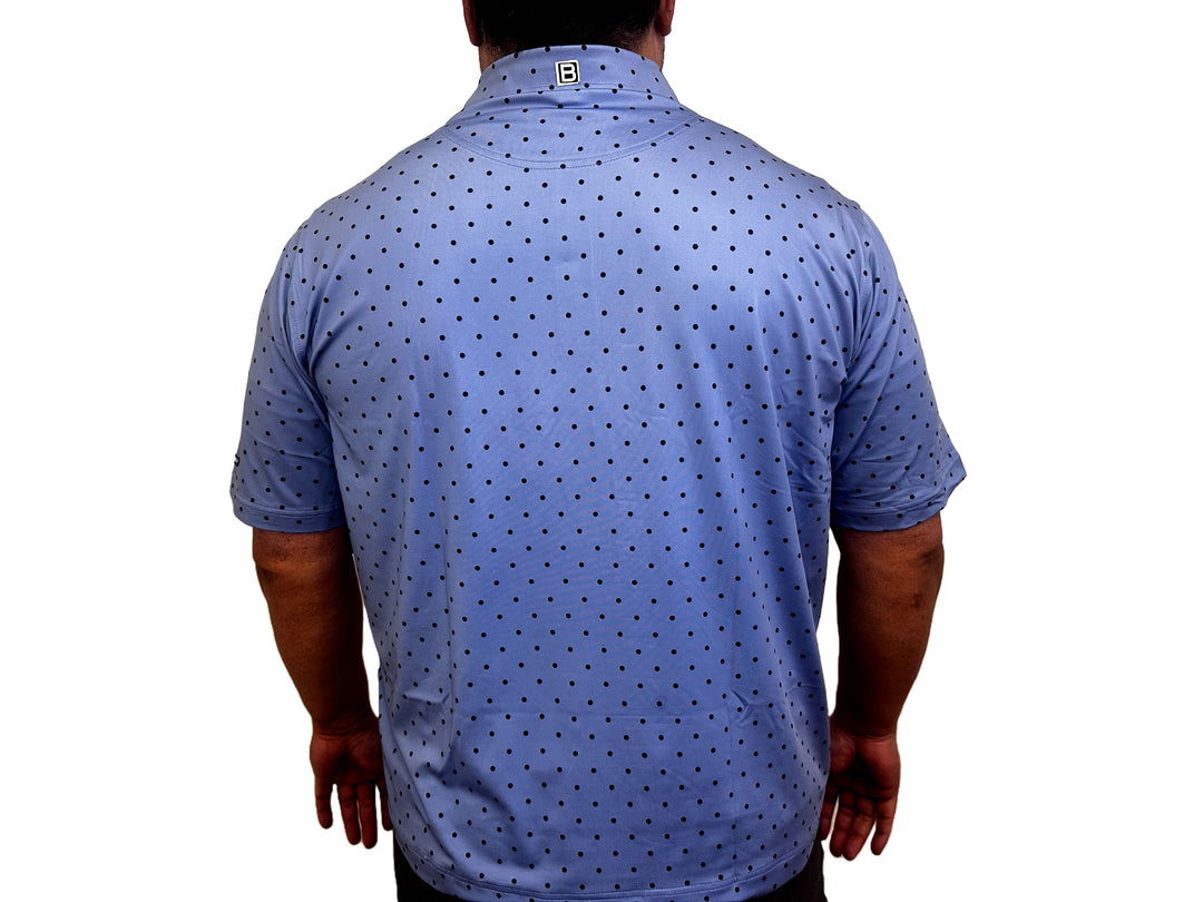 Kiss Me Polka (Blue Mens Golf Shirt)