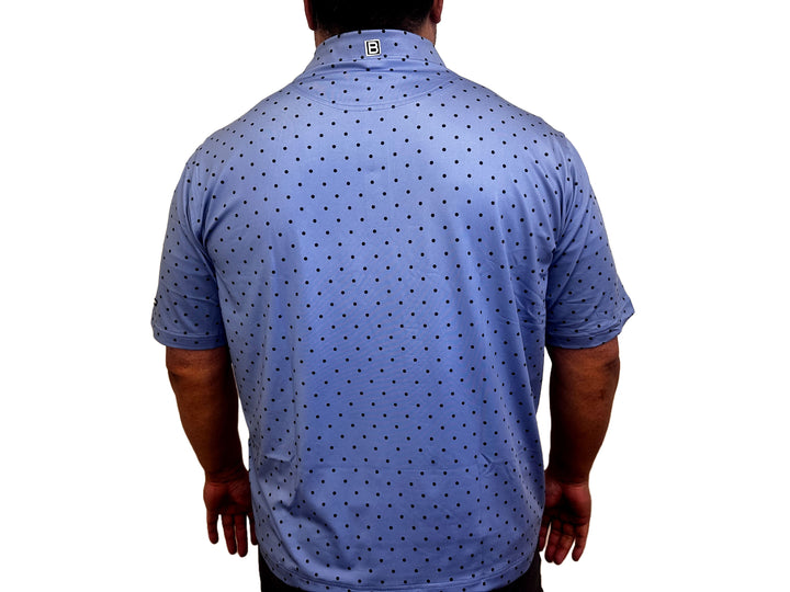 Kiss Me Polka (Blue Mens Golf Shirt)