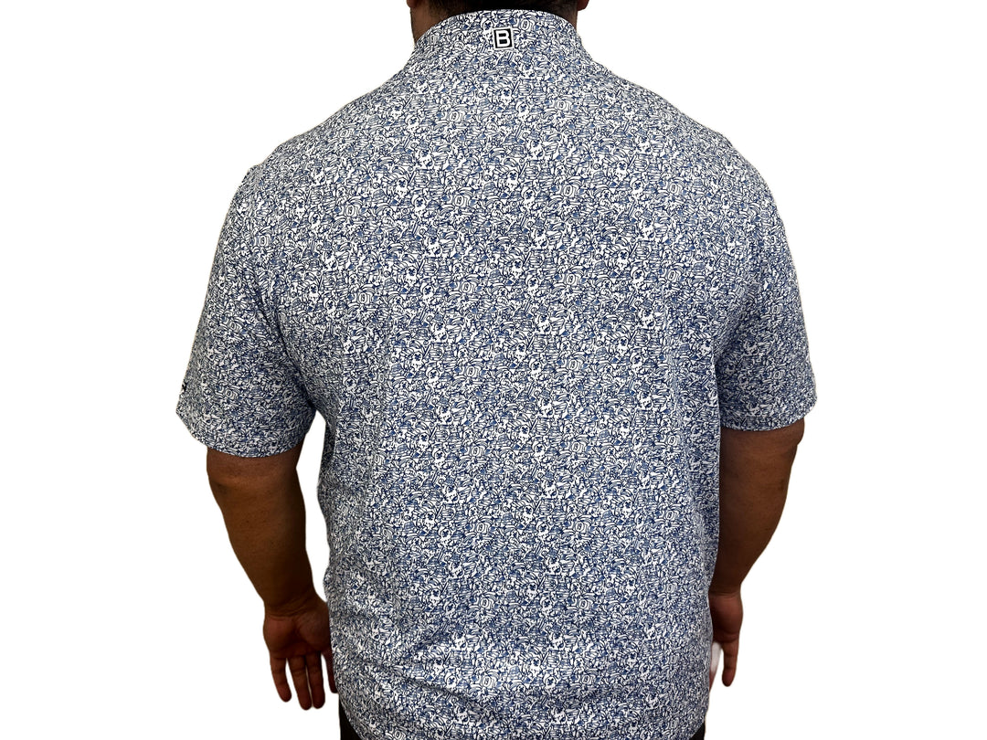 The Blue Gutty (Mens Blue Golf Shirt)