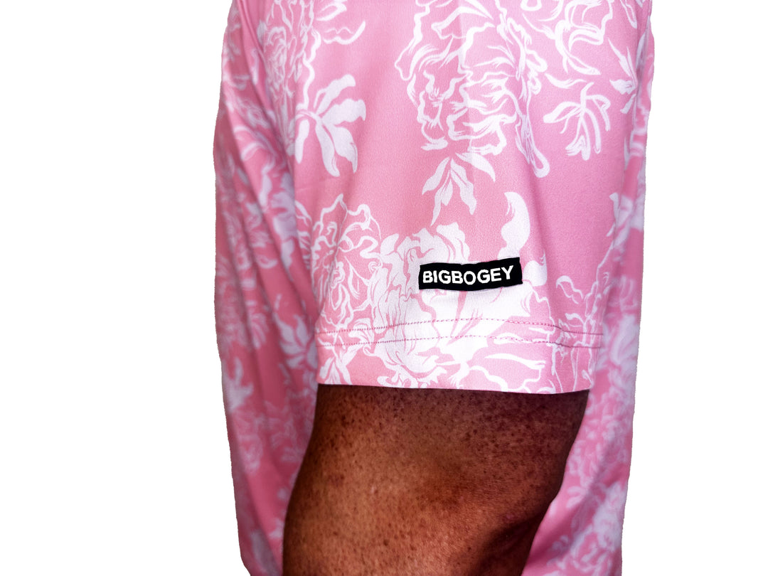 Pretty in Pink (Mens Pink Golf Shirt)