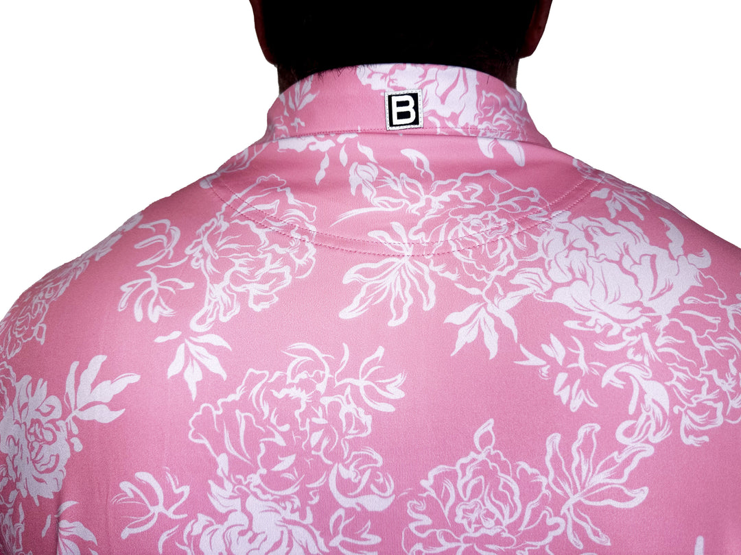 Pretty in Pink (Mens Pink Golf Shirt)