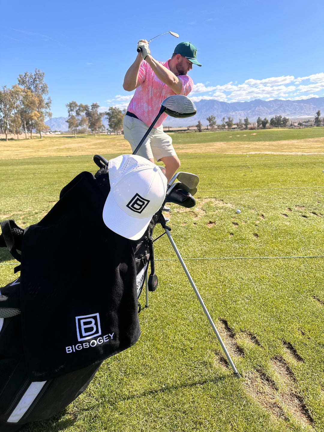 Pretty in Pink (Mens Pink Golf Shirt)