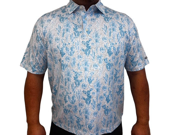 Playing from the Blues (Mens White Golf Shirt)