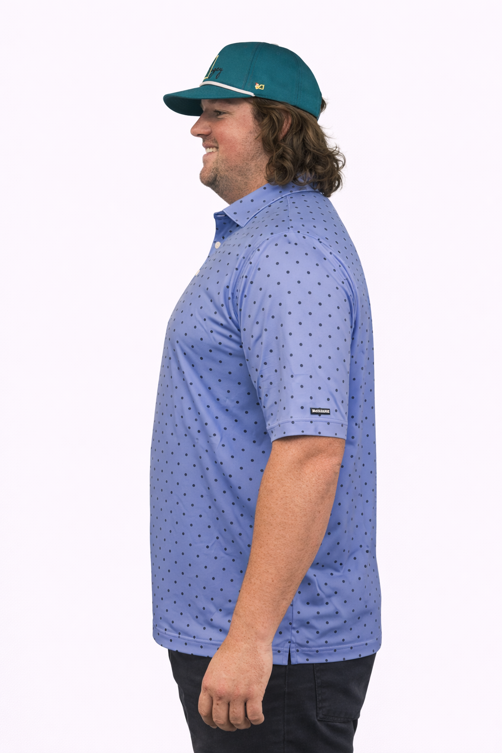 Kiss Me Polka (Blue Mens Golf Shirt)